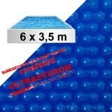 Solárna plachta modrá obdĺžnik 6 x 3,5 m 500 mikrónov